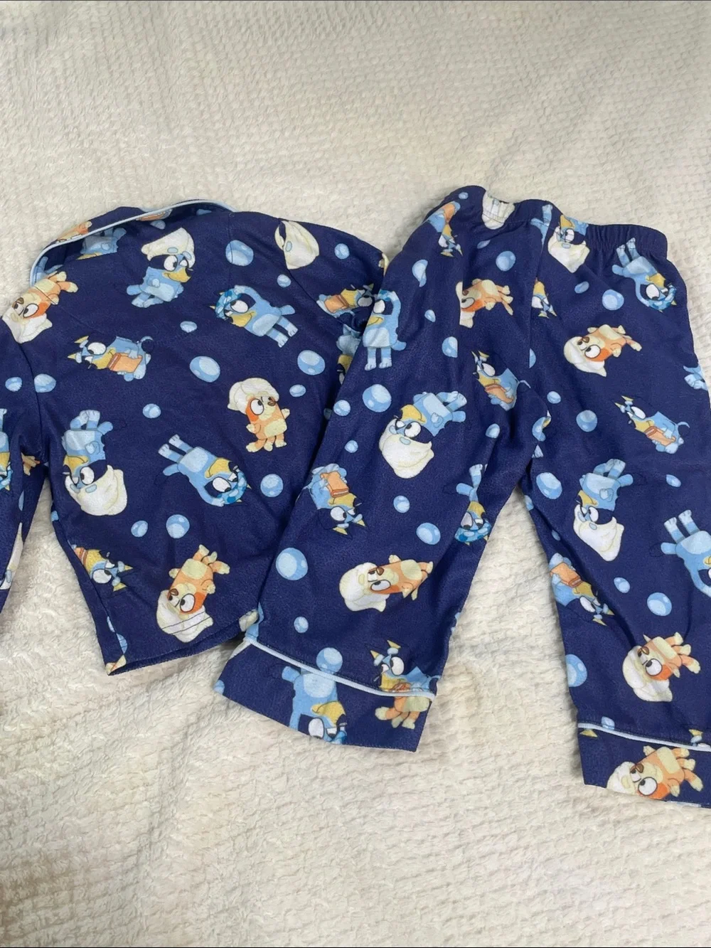 Bluey Kids Pajama Set With Button Front
